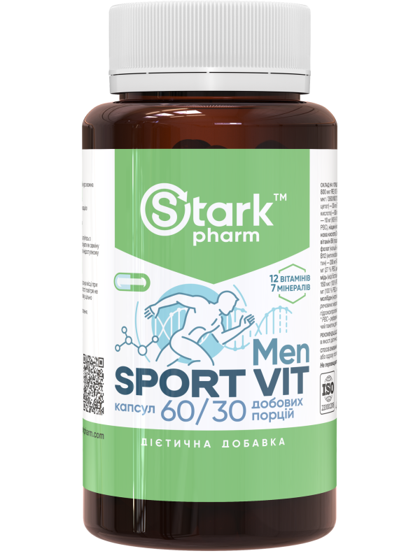 Мужские мультивитамины Stark Sport Vit MEN 60 капсул с активными формами витаминов и хелатными минералами