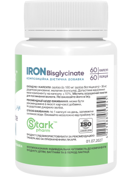 Stark Iron Bisglycinate 36 мг 60 капсул