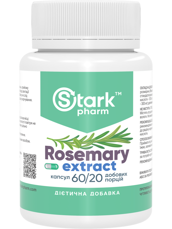 Stark Rosemary Extract 400 мг, 25% розмаринової кислоти 60 капсул