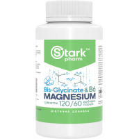 Stark Magnesium Bis-Glycinate & B6 120 таблеток (магний бисглицинат) Stark Magnesium Bis-Glycinate & B6 120 таблеток (магний бисглицинат)