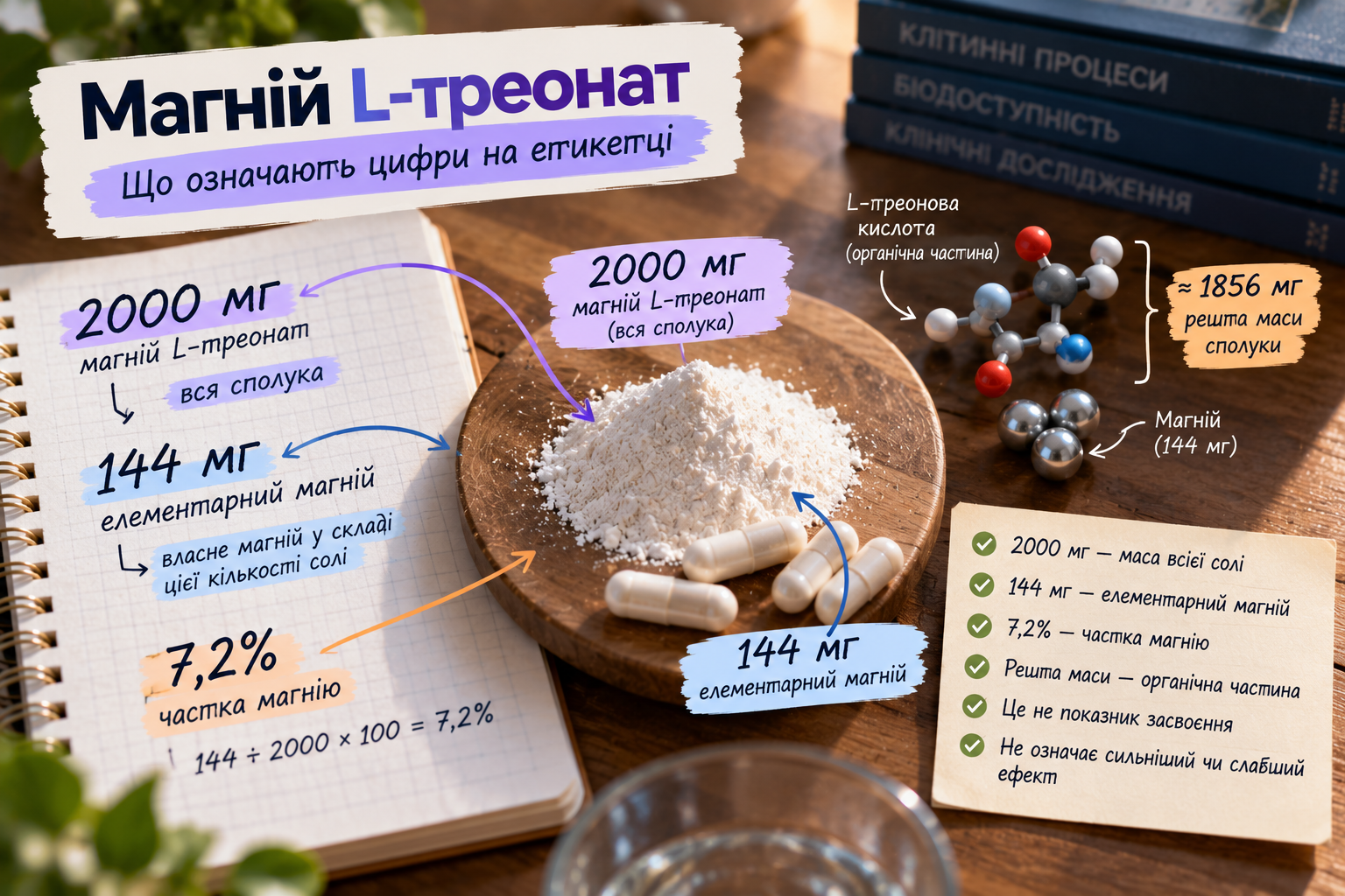 Магний L-треонат и элементарный магний – как сравнивать 2000 мг различных солей магния