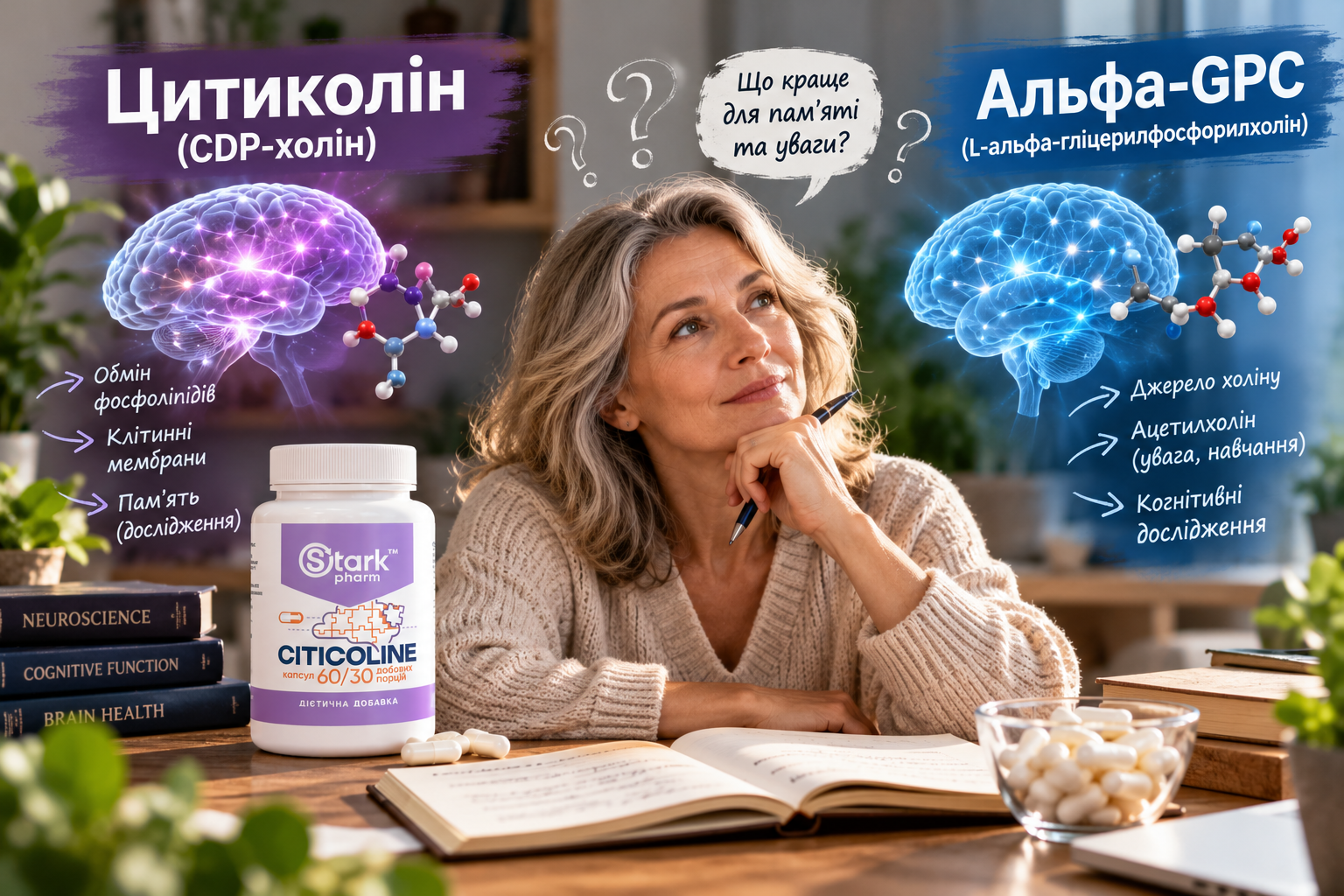 Цитиколін чи альфа-GPC — порівняння форм холіну, метаболізму та клінічних досліджень